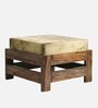 Lynx Cushioned Foot Stool in Velvet Green Colour