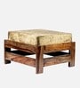 Lynx Cushioned Foot Stool in Velvet Green Colour
