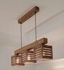 Lyon 3 Lights Brown Solid Wood Linear Chandelier Cluster Hanging Light