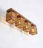 Lyon 4 Lights Brown Solid Wood Flush Mounted Ceiling Light