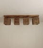 Lyon 4 Lights Brown Solid Wood Flush Mounted Ceiling Light