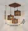 Lyon Brown Solid Wood Cluster Hanging Light