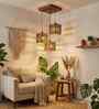 Lyon Brown Solid Wood Cluster Hanging Light