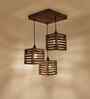 Lyon Brown Solid Wood Cluster Hanging Light