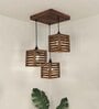 Lyon Brown Solid Wood Cluster Hanging Light