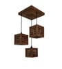Lyon Brown Solid Wood Cluster Hanging Light