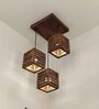 Lyon Brown Solid Wood Cluster Hanging Light