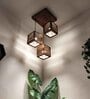 Lyon Brown Solid Wood Cluster Hanging Light
