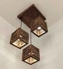 Lyon Brown Solid Wood Cluster Hanging Light