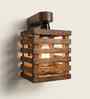 Lyon Brown Solid Wood Wall Sconces