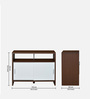 Lyra Crockery Unit  in Urban Walnut Finish with Shelves
