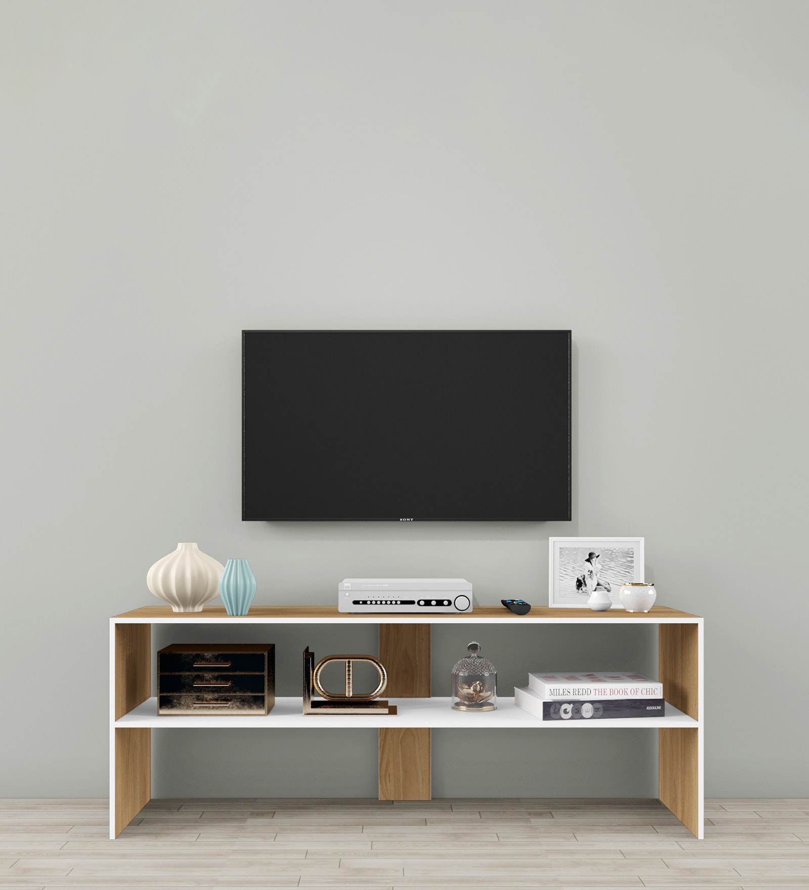 Buy Victor TV Console in White & Oak Finish for TVs up to 55\ at 100