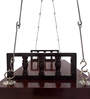 M-13 Bansiya Solid Wood Swing in Brown & Silver Colour