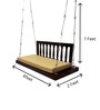 M-14 Bansiya Solid Wood Swing in Brown & Silver Colour