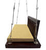 M-14 Bansiya Solid Wood Swing in Brown & Silver Colour