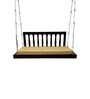 M-14 Bansiya Solid Wood Swing in Brown & Silver Colour