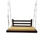 M-16 Solid Wood Swing in Brown & Silver Colour