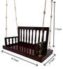 M 21 Bansiya Solid Wood Swing in Brown & Silver Colour