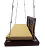 M-23 Jhali Solid Wood Swing in Brown & Silver Colour