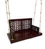 M-28 Boarder Solid Wood Swing in Brown & Gold Colour