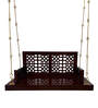 M-28 Boarder Solid Wood Swing in Brown & Gold Colour