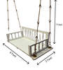 M-29 Solid Wood Swing in White Colour