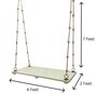 M-30 Plank Solid Wood Swing in White Colour