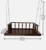 M-3 Solid Wood Swing in Brown Colour