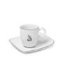 Set of 6 Platinum Rim Espresso Cup and Saucer