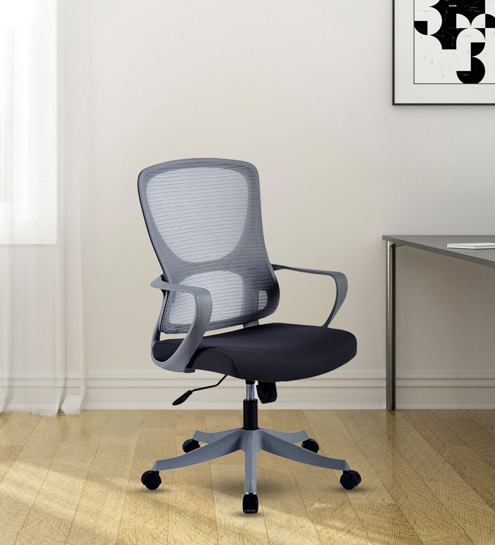 M32 Breathable Mesh Ergonomic Chair in Grey Colour