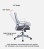 M32 Breathable Mesh Ergonomic Chair in Grey Colour