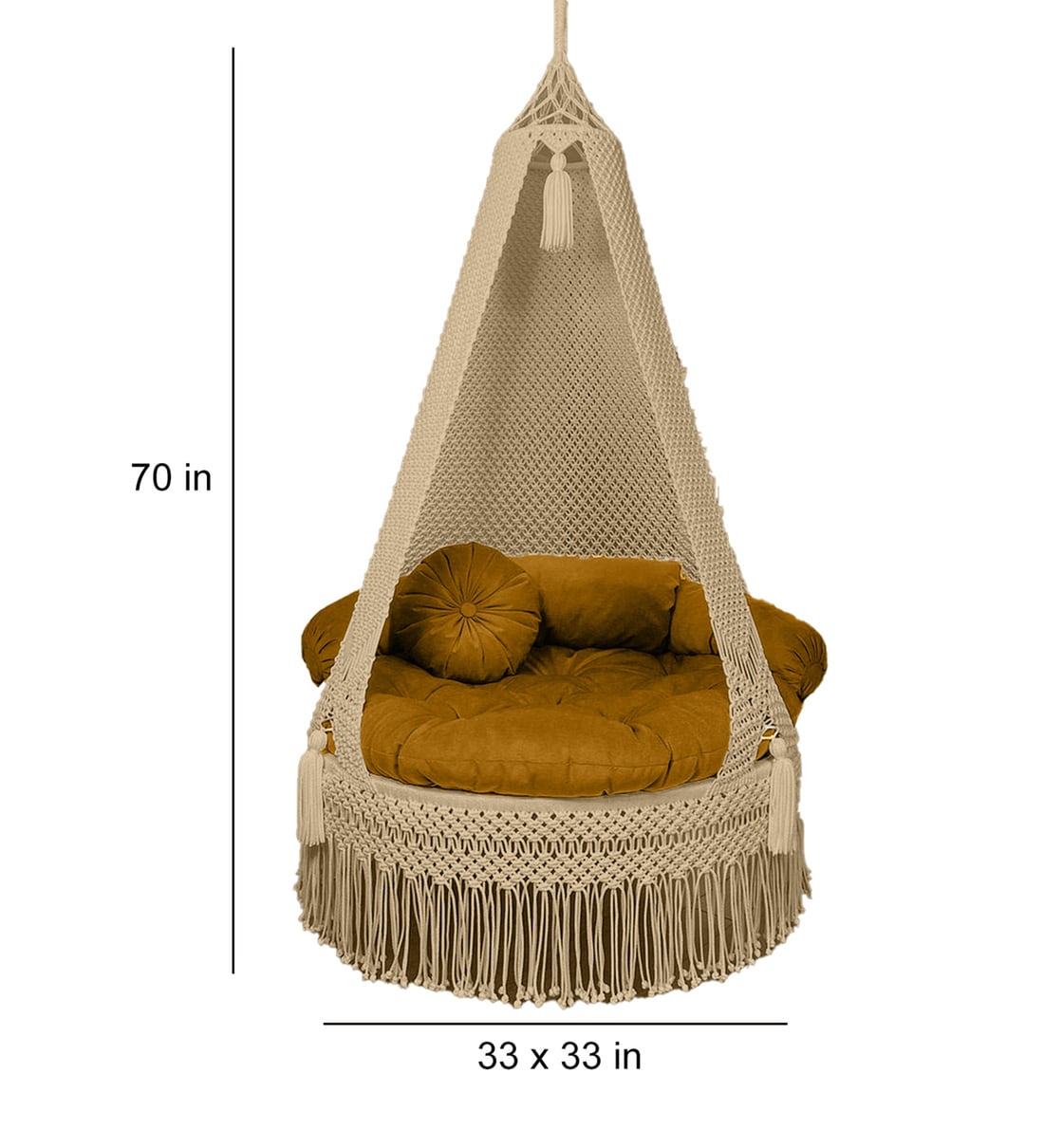 Buy Fabric Swing in Beige Gold Colour at 39 OFF by Kaahira