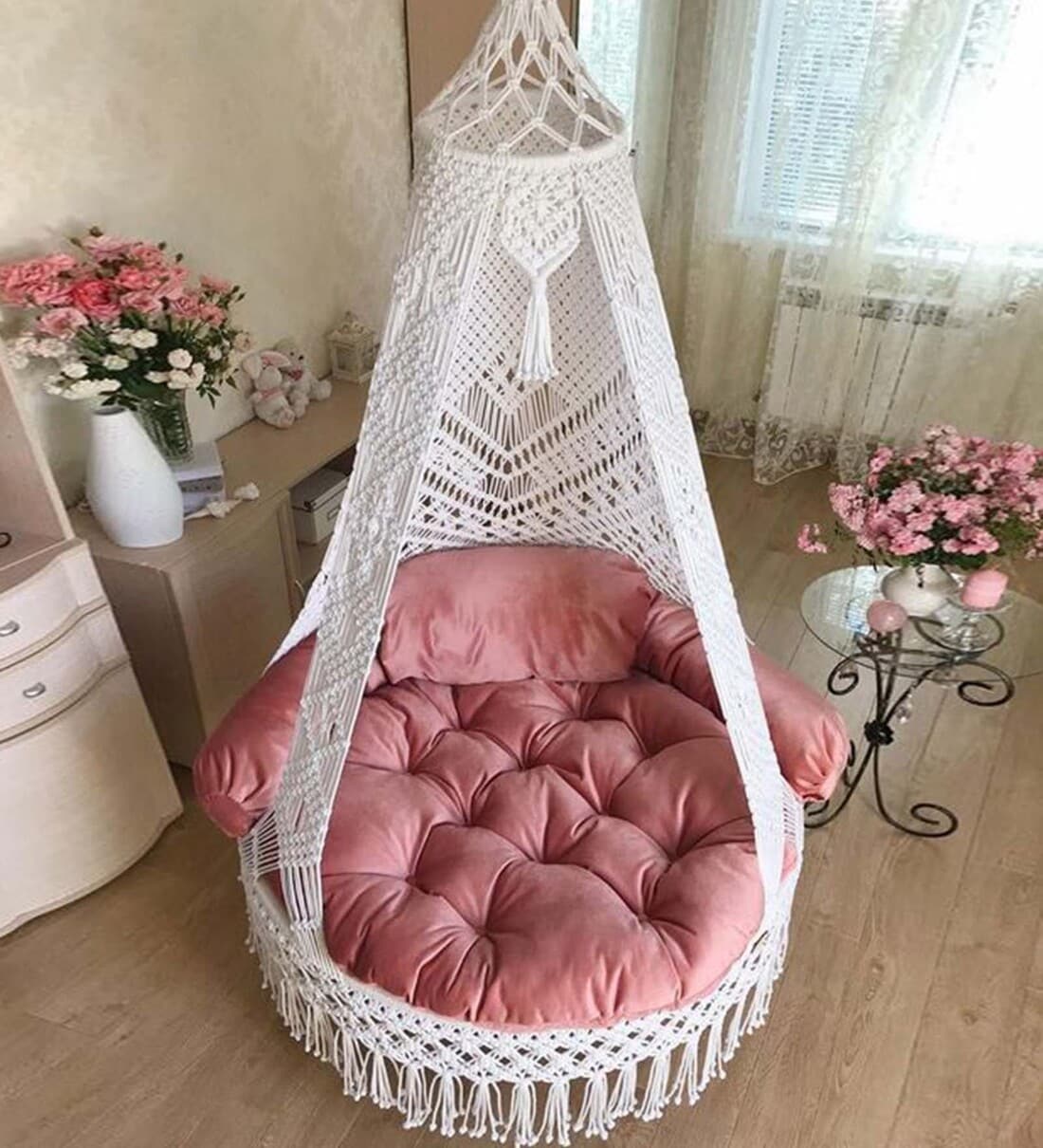 Buy Macrame Swing In White Colour By Kaahira Online Swings Swings