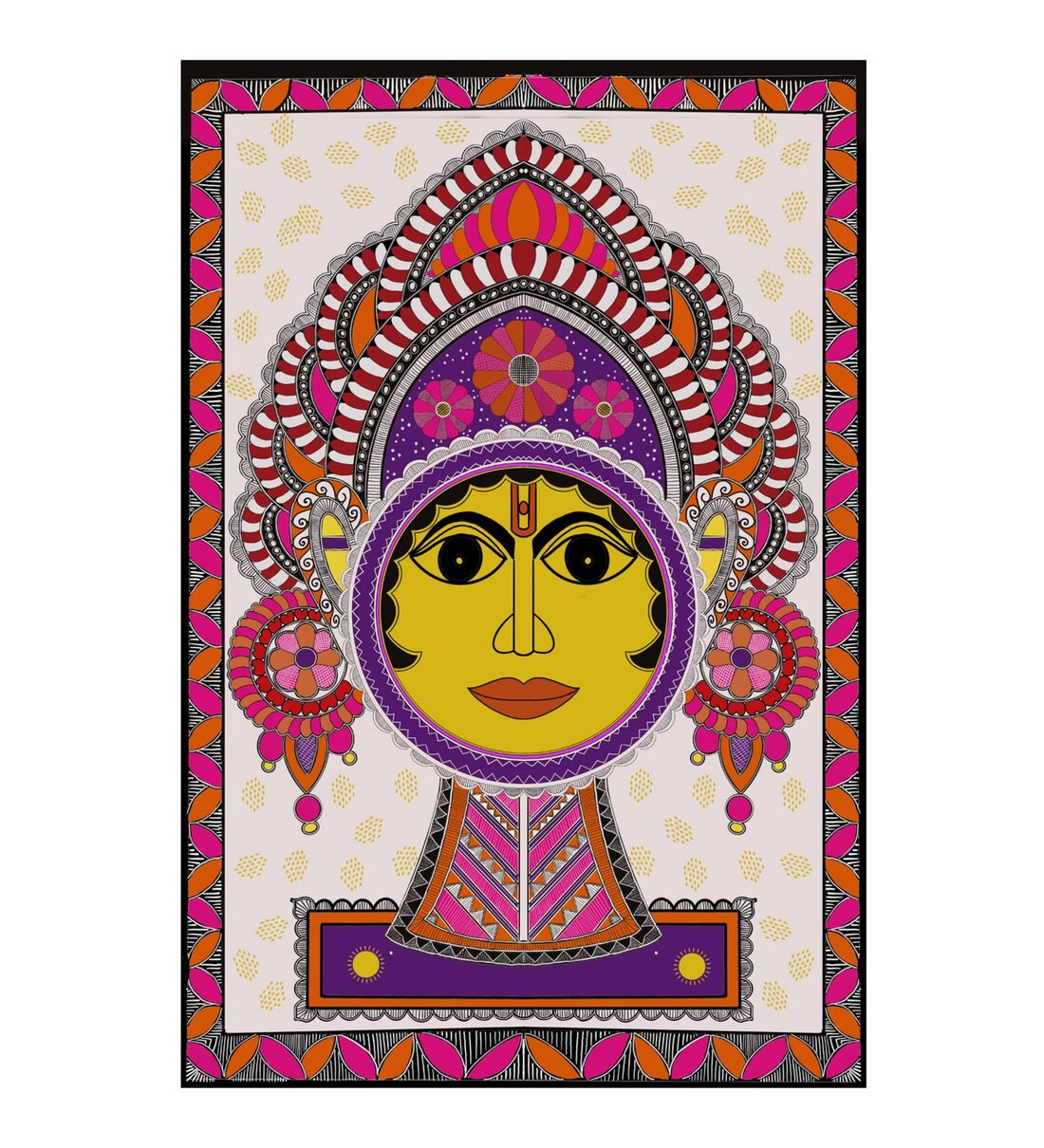 Buy Madhubani painting Set of 3 By Artociti Online Spiritual Art Prints Art Prints Home