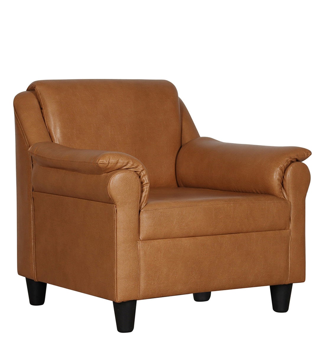 Buy Madison Leatherette 1 Seater Sofa in Brown Colour by Trevi