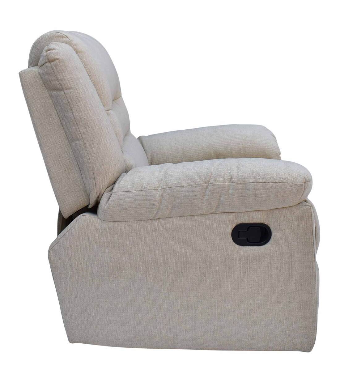 Buy Madrid Fabric Manual 1 Seater Recliner in Beige Colour by ARRA Online Manual 1 Seater
