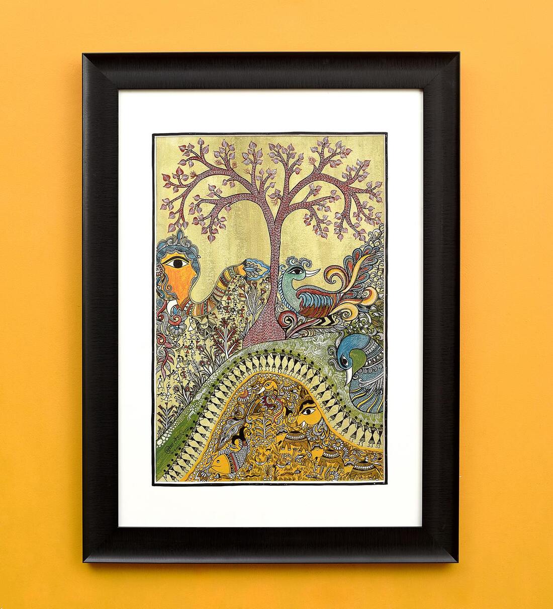 Buy Madubani & Dhokra Multicolor Wood Painting by Aakriti Art Creations