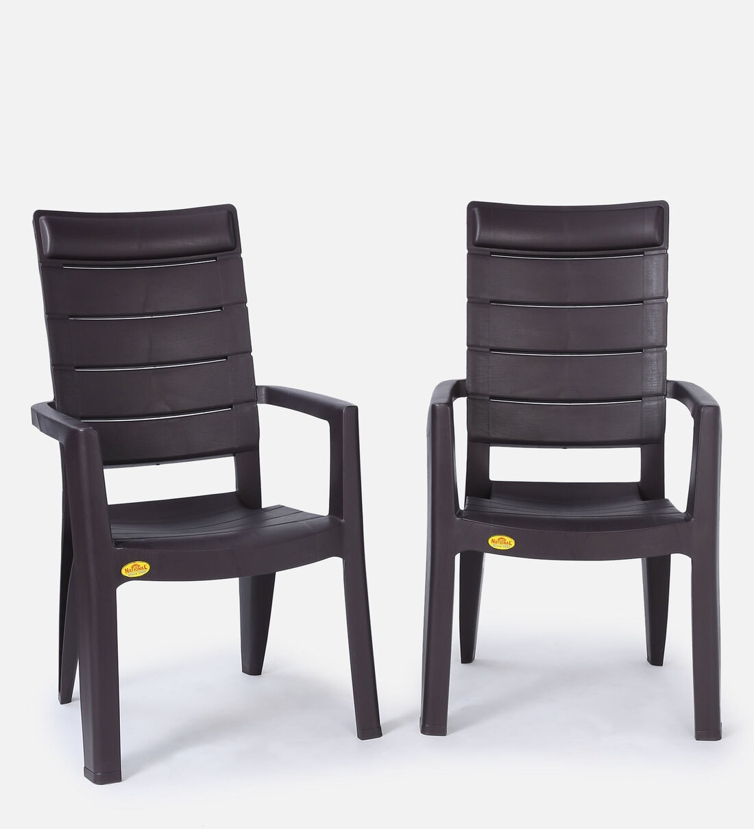 Buy Magna Plastic Chairs in Brown Finish (Set Of 2) at 20 OFF by
