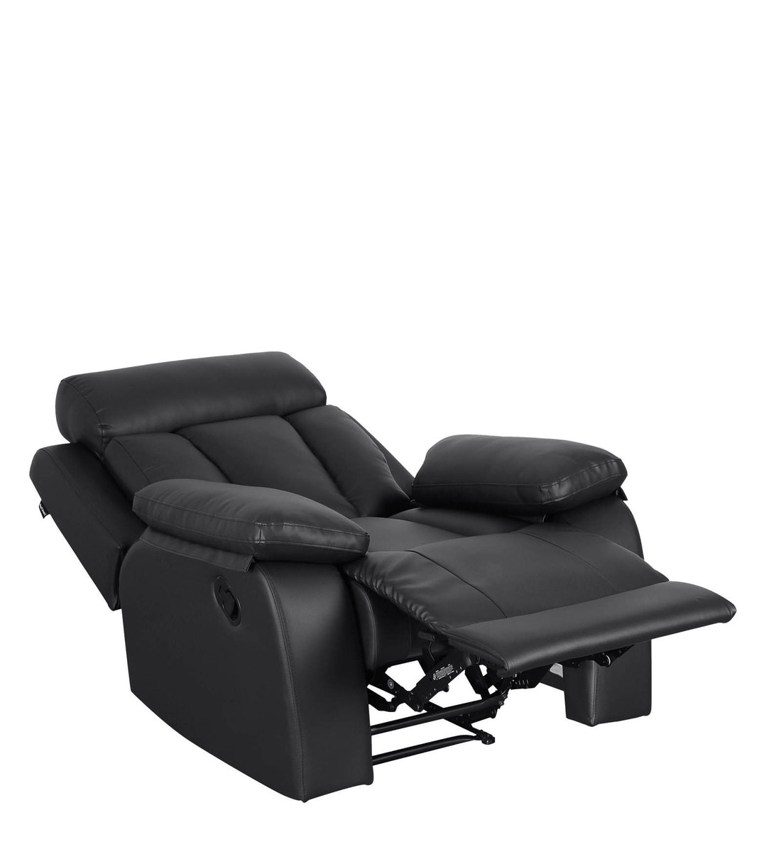 Buy Magna Leatherette Manual 1 Seater Recliner in Black Colour by