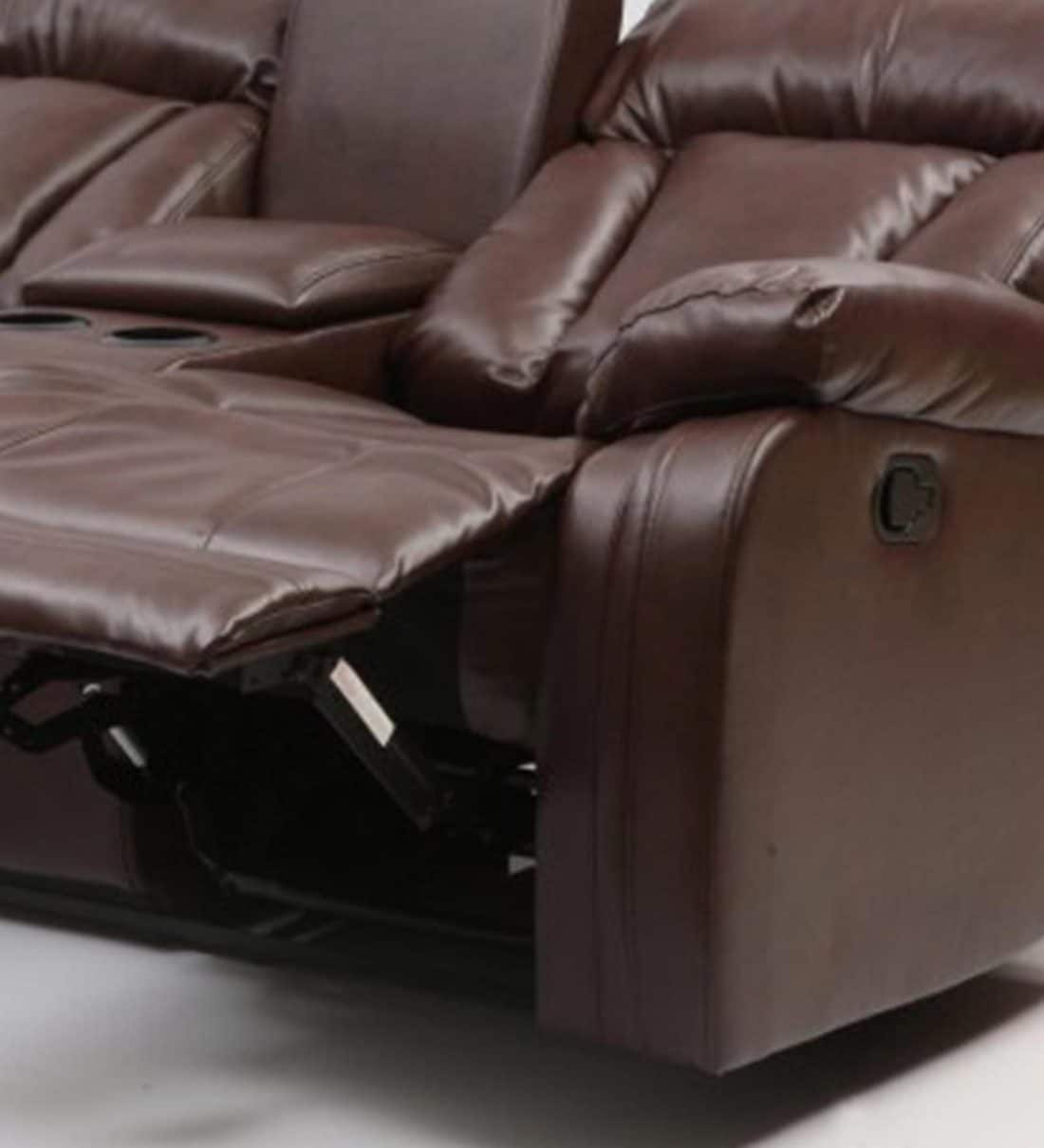 Buy Magna 2 Seater Recliner in Dark Brown Colour by Evok Online