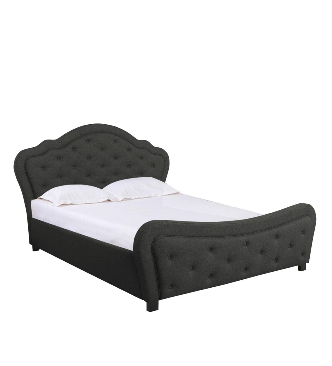 Buy Magnum Fabric Upholstered King Size Bed in Gray Colour Online Upholstered King Size Beds