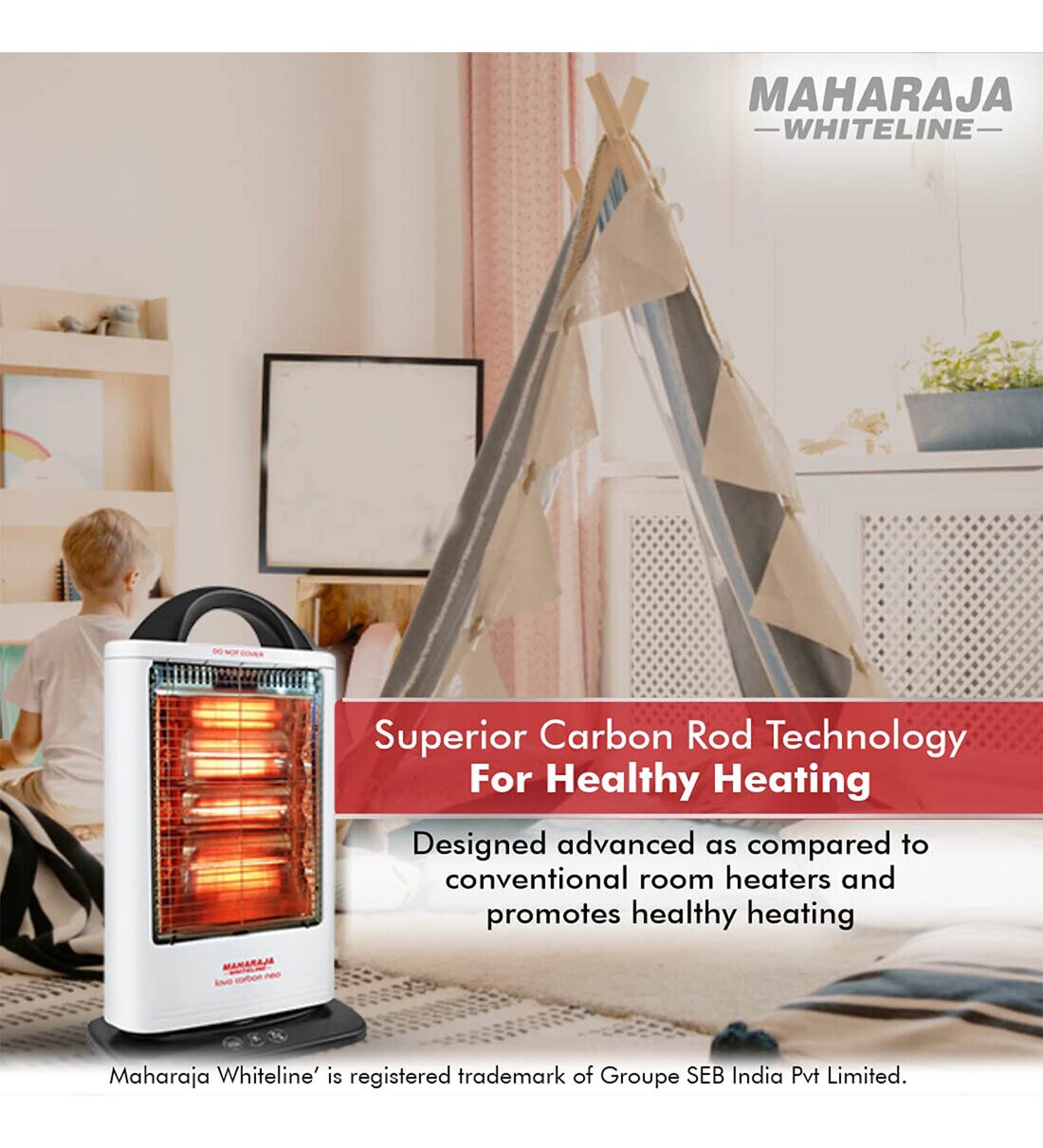 Buy Maharaja Whiteline Lava Carbon Neo RH-124 1200W Room Heater (White u0026  Black) at 22% OFF by Maharaja Whiteline | Pepperfry