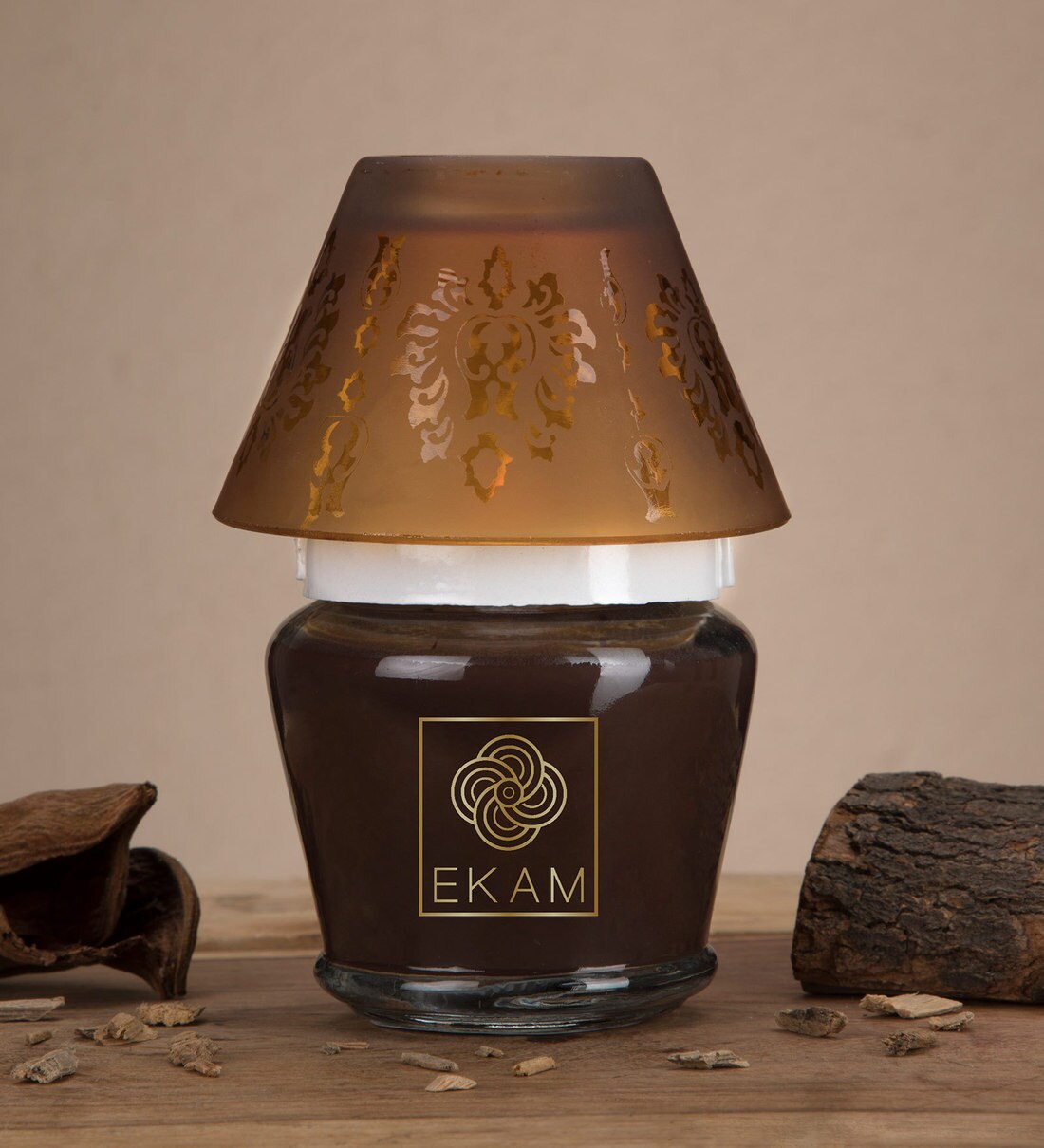 Buy Mahogany Aroma Scented Candle by Ekam Online Scented Candles
