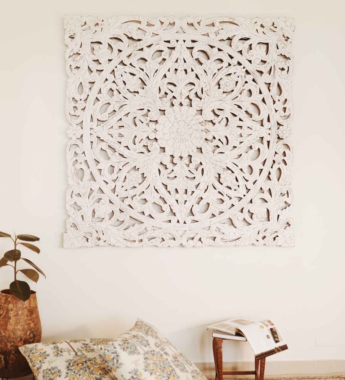 Buy Mango Wood Carved Filigree Wall Art at 46 OFF by Artisans Rose