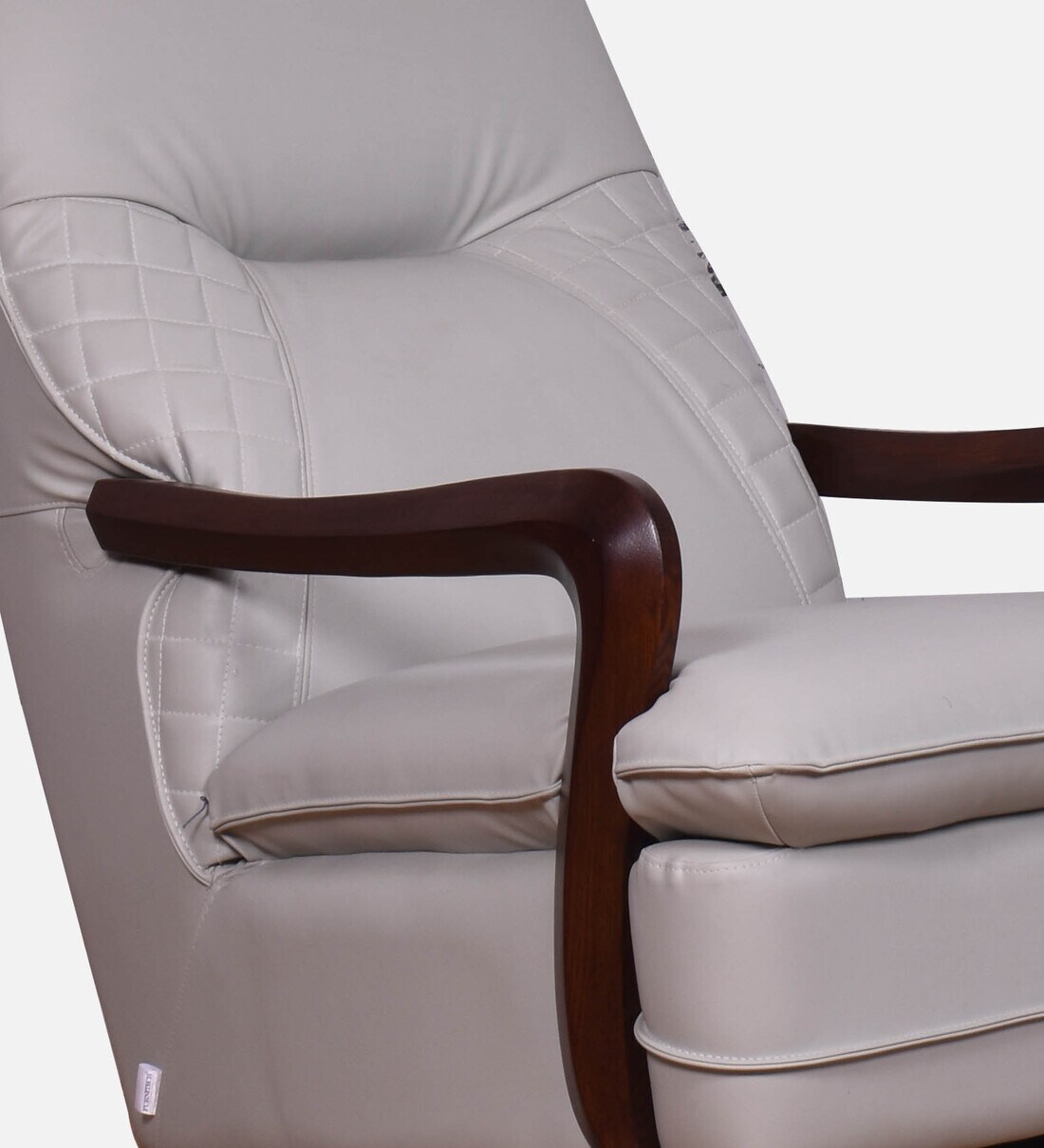 Buy Manila Leatherette Rocking Chair in Grey Colour by CasaCraft Online