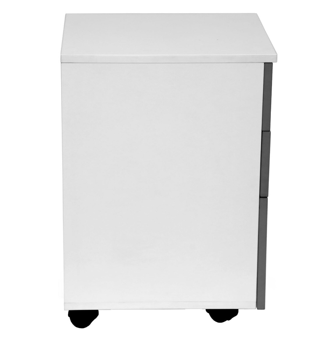 Buy Manila Pedestal Unit with 3 Drawers in Gothic Grey & Frosty White Colour by Office Today