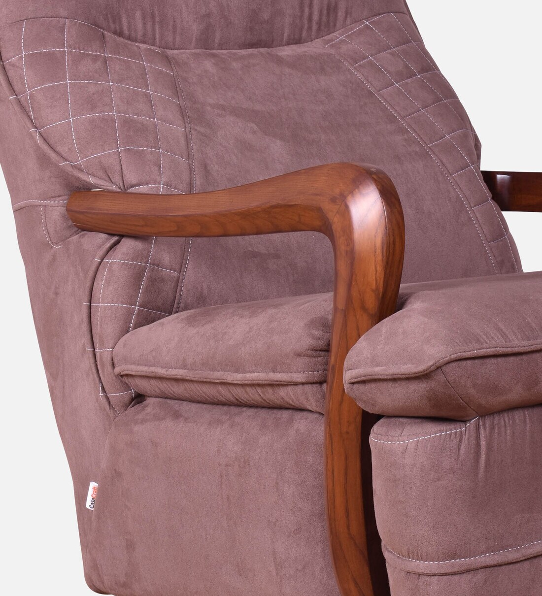 Buy Manila Fabric Rocking Chair in Coffee Colour by CasaCraft Online