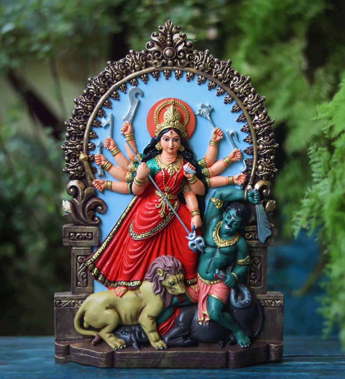 Buy Marble Dust Durga Maa Sculpture By Yellow Verandah at 1 OFF by