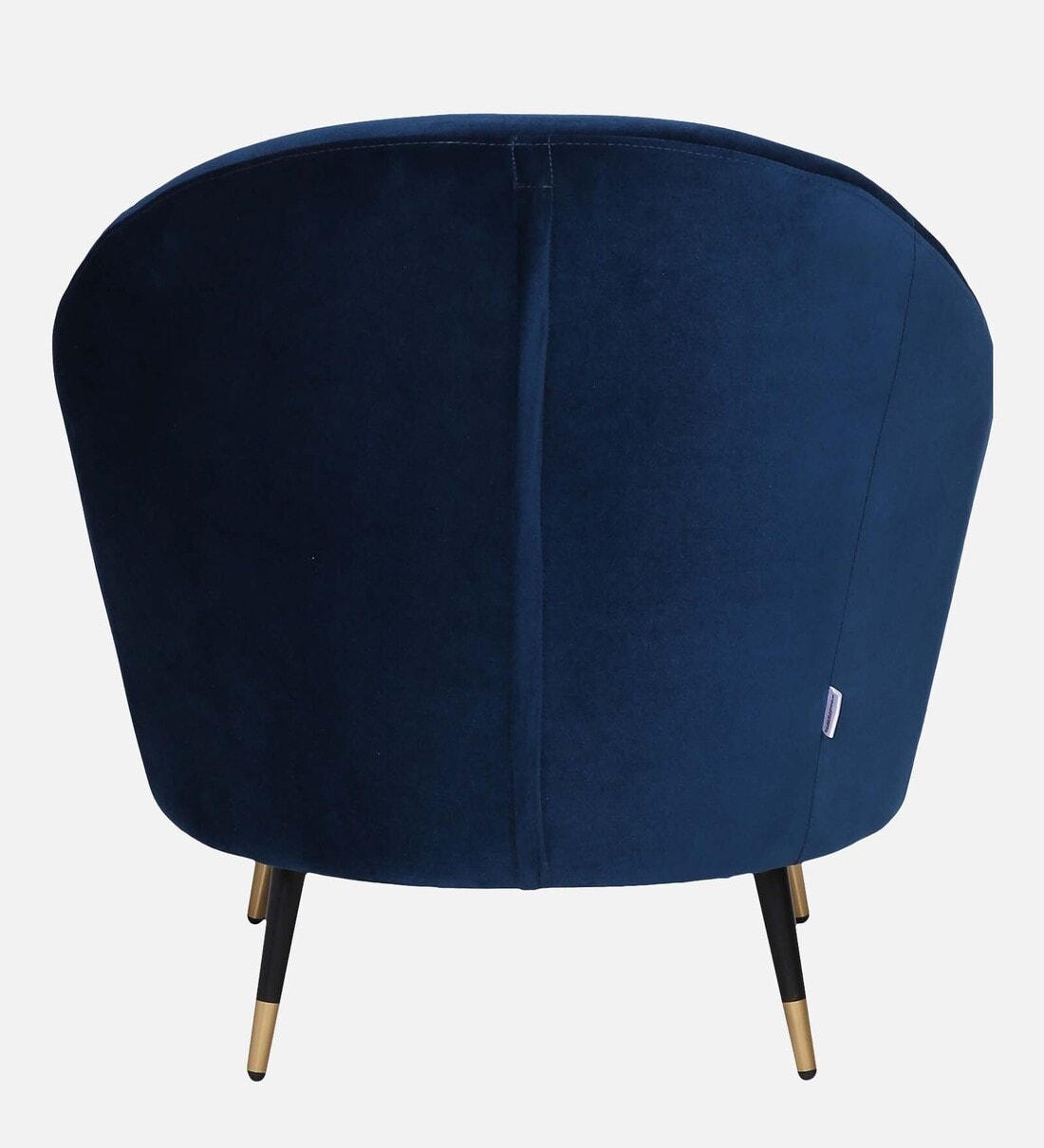 Buy Mariana Velvet Barrel Chair in Opal Blue Colour with Foot Stool by