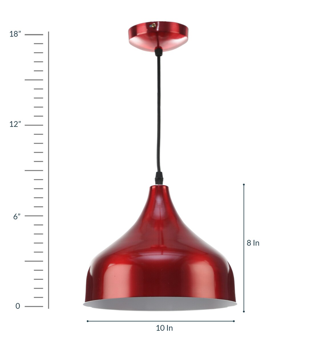 Buy Maroon Aluminium Hanging Light By Astral Online Dome Hanging